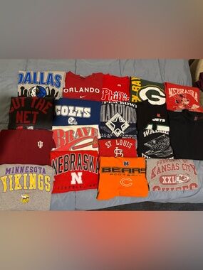 18- Reseller lot of Assorted Graphic Sports Tees